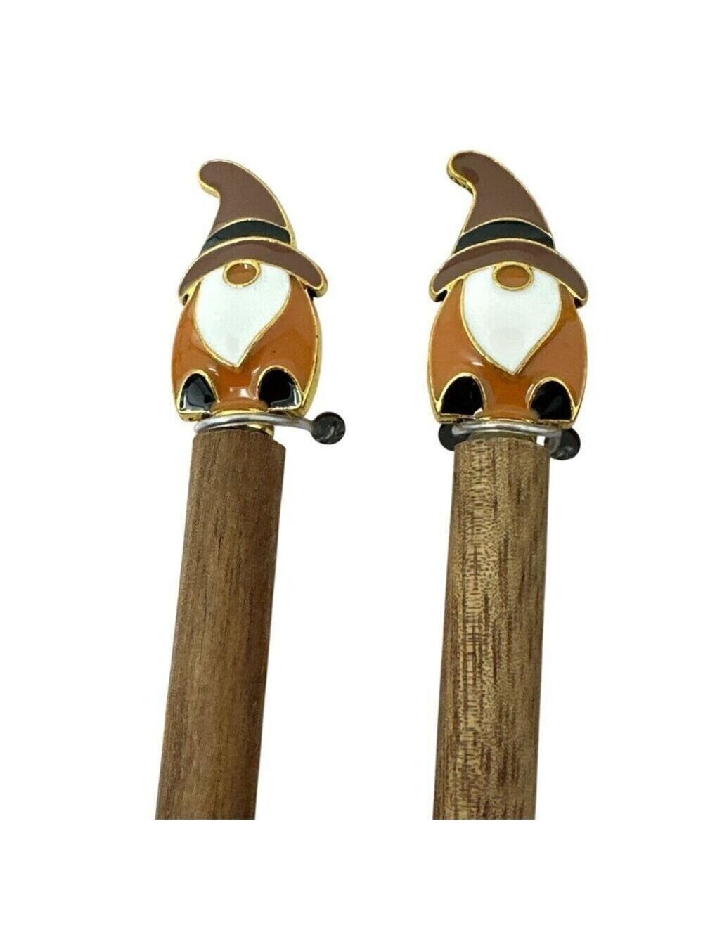 Gnome Wood Spoon Set Of 4 Fall Autumn Country Farmhouse Modern Holiday New - Picture 2 of 9
